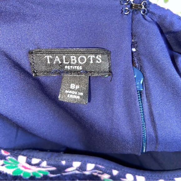 Talbots Dress Womens Size 8 Petite Sleeveless Sheath Colorful Multicolor Floral - Picture 13 of 14